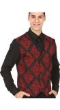 Zwartrood Vampier Vest Halloween Heren