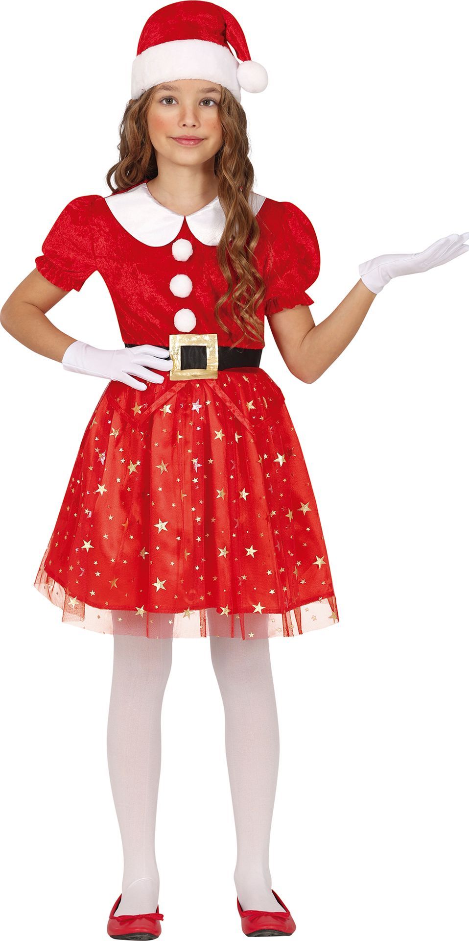 Glitter Kerstmeisje Jurkje Kind