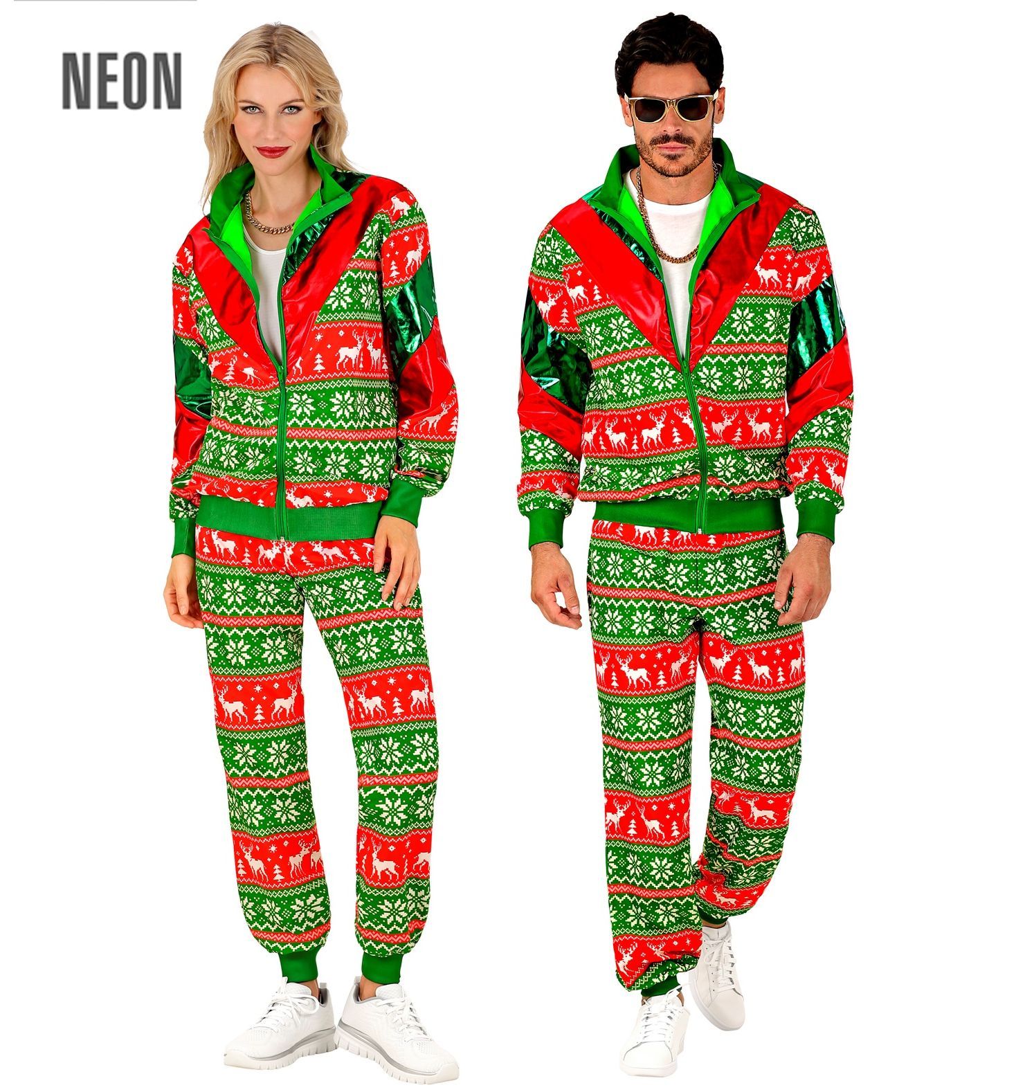 Kerstmis joggingpak heren set grappig rendier Kerstmis tracksuit 2