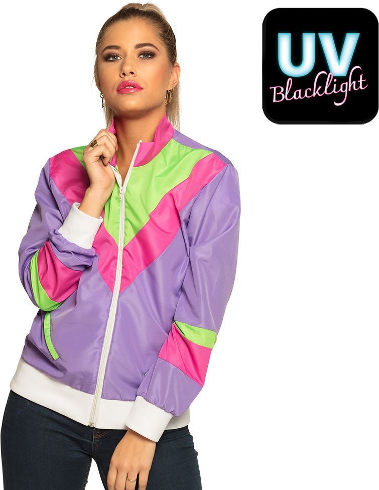 Paarse Retro Gabber Trainingsjasje Dames