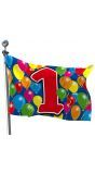 1 jaar verjaardag vlag ballonnen