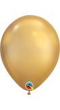 100 goudkleurige chroom ballonnen 28cm