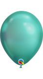 100 groene chroom ballonnen 28cm