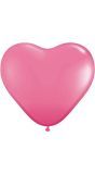 100 hartvormige ballonnen felroze 15cm