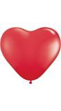 100 hartvormige ballonnen rood 15cm