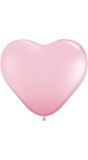 100 hartvormige ballonnen roze 15cm