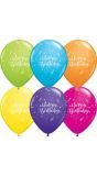 100 meerkleurige happy birthday ballonnen 13cm