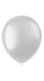 100 metallic ballonnen pearl white 33cm