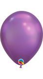 100 paarse chroom ballonnen 28cm