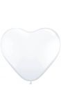 100 witte hartvormige ballonnen 30cm