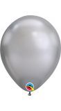 100 zilverkleurige chroom ballonnen 28cm