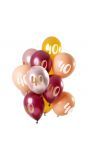 12 ballonnen 40 jaar roze goud 30cm