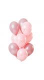 12 ballonnen elegant lush blush 60 jaar 30cm