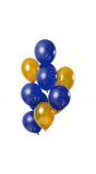 12 ballonnen elegant true blue 25 jaar 30cm