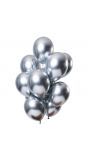 12 ballonnen mirror effect zilverkleurig 33cm