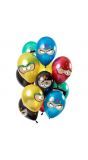 12 ballonnen superhelden meerkleurig metallic 30cm