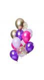 12 feestelijke ballonnen purple posh 30cm