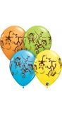 25 aap kinderfeestje kleurrijke ballonnen 28cm