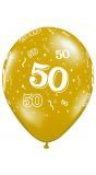 25 gouden 50 jaar ballonnen 28cm