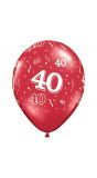 25 meerkleurige 40 jaar ballonnen 28cm