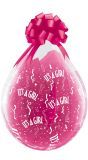 25 stuffer ballonnen It's a Girl roze 45cm