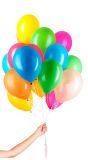 30 gekleurde ballonnen met lint 23cm