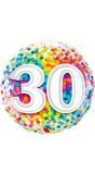 30 jaar regenboog confetti folieballon