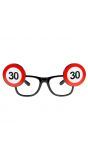 30 jaar verkeersbord feest bril
