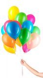 30 meerkleurige ballonnen met lint 23cm
