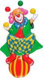 3D clown op bal decoratie