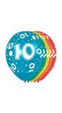 5 verjaardag ballonnen 10 jaar meerkleurig