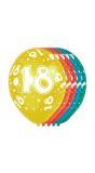 5 verjaardag ballonnen 18 jaar meerkleurig