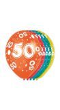 5 verjaardag ballonnen 50 jaar meerkleurig