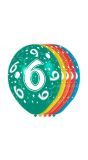 5 verjaardag ballonnen 6 jaar meerkleurig