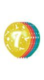 5 verjaardag ballonnen 7 jaar meerkleurig