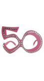50 jaar diamant feest bril roze