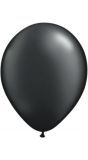 50 zwarte metallic ballonnen 30cm