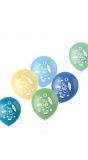 6 ballonnen pastel stay wild surf meerkleurig 33cm