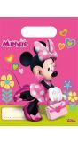 6 Minnie Mouse happy kinderfeestje uitdeelzakjes