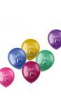 7 jaar ballonnen meerkleurig shimmer