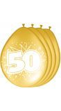 8 gouden jubileum 50 jaar ballonnen 30cm