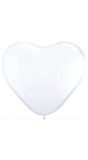 8 witte hartvormige ballonnen 30cm