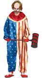 Amerikaanse killerclown kostuum man