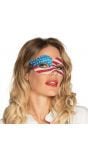 Amerikaanse vlag glitter oogmasker