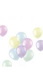 Ballonnen doorzichtig pastel 10st