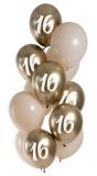 Ballonnen set 16 jaar champagne goud