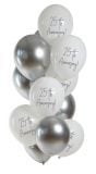 Ballonnen set 25 jaar jubileum zilver