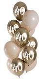 Ballonnen set 40 jaar champagne goud