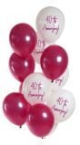 Ballonnen set 40 jaar jubileum rood
