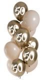 Ballonnen set 50 jaar champagne goud
